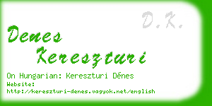 denes kereszturi business card